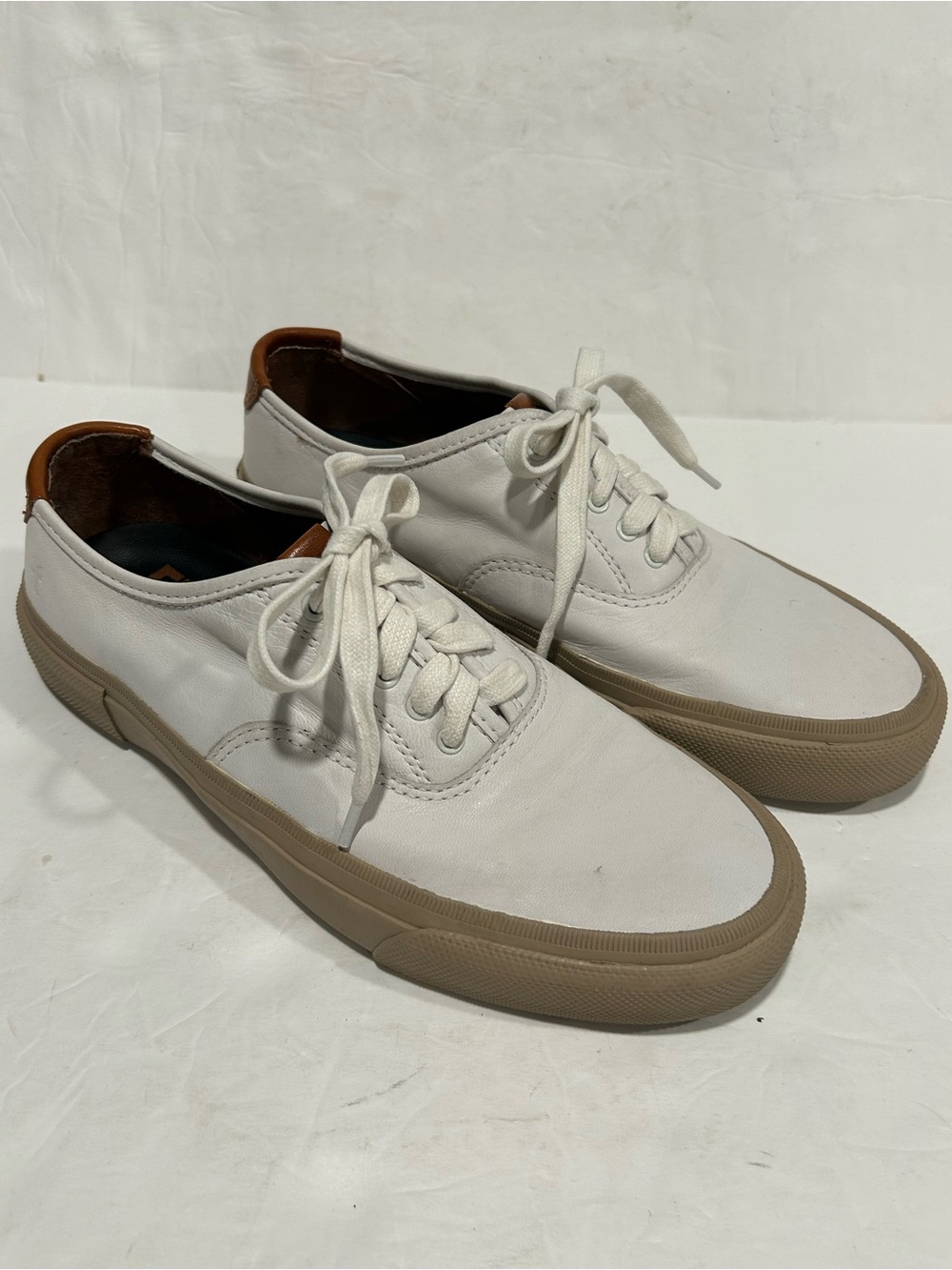 Frye Men's Ludlow Bal Oxford White Leather Sneakers Shoes Size 8.5 81279 Comfort